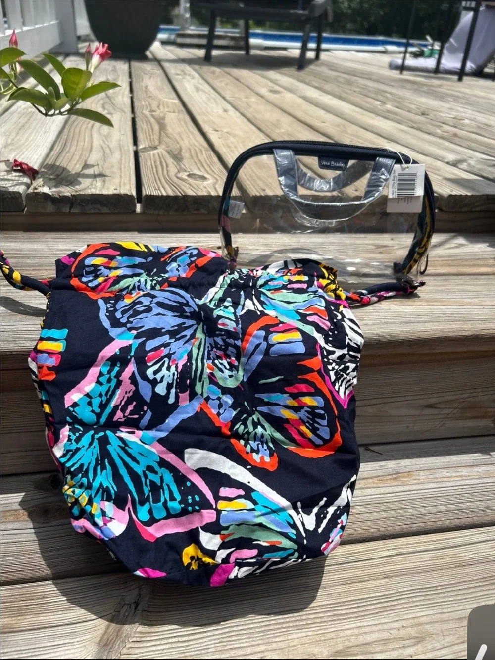 Vera Bradley Mini Ditty Gift Set in Butterfly Flutter Draw String Bags NWT